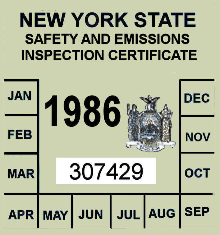 1969 New York INSPECTION Sticker